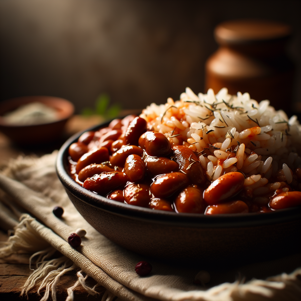 Rice and Beans. 