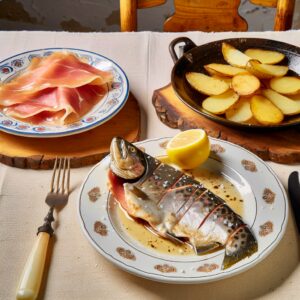 Nationalgericht Spanien Trucha a la Navarra /Rezept)