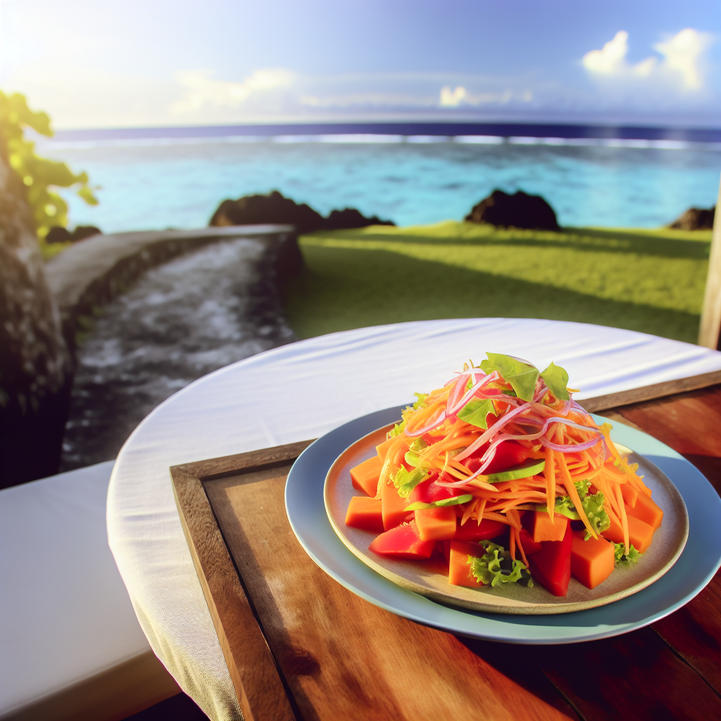 Nationalgericht Fiji: Papaya Salad (Rezept)