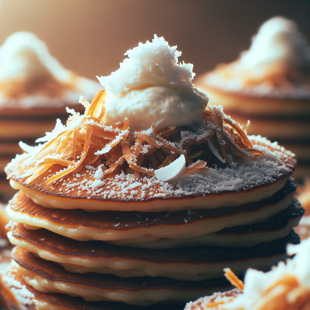 Fiji: Fijian Coconut Pancakes. 300mm Foto