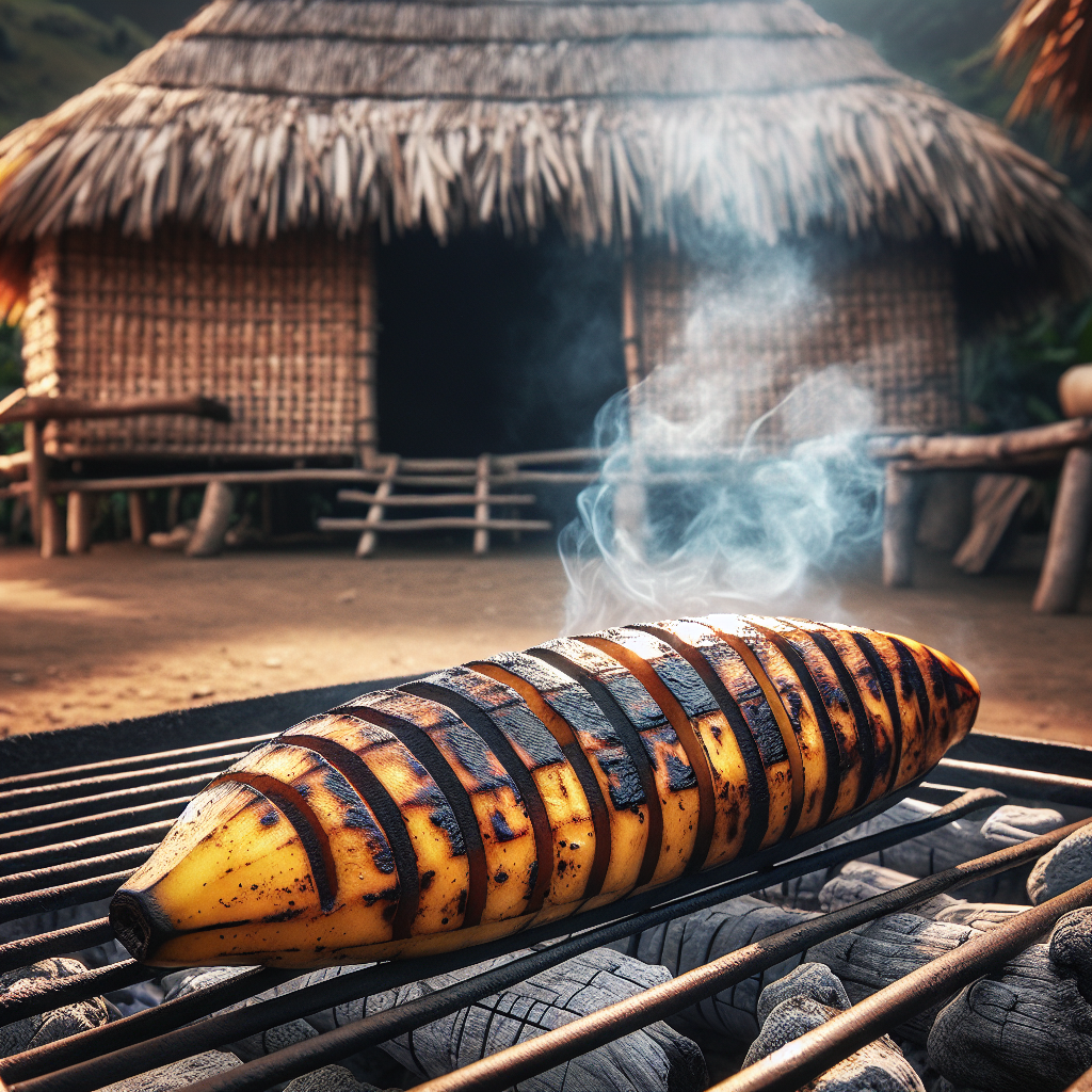 Fiji: Fijian Grilled Banana. 300mm Foto