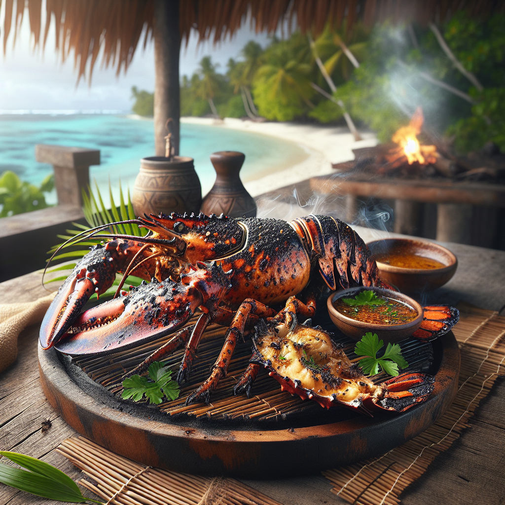 Fiji: Fijian Grilled Lobster. 300mm Foto