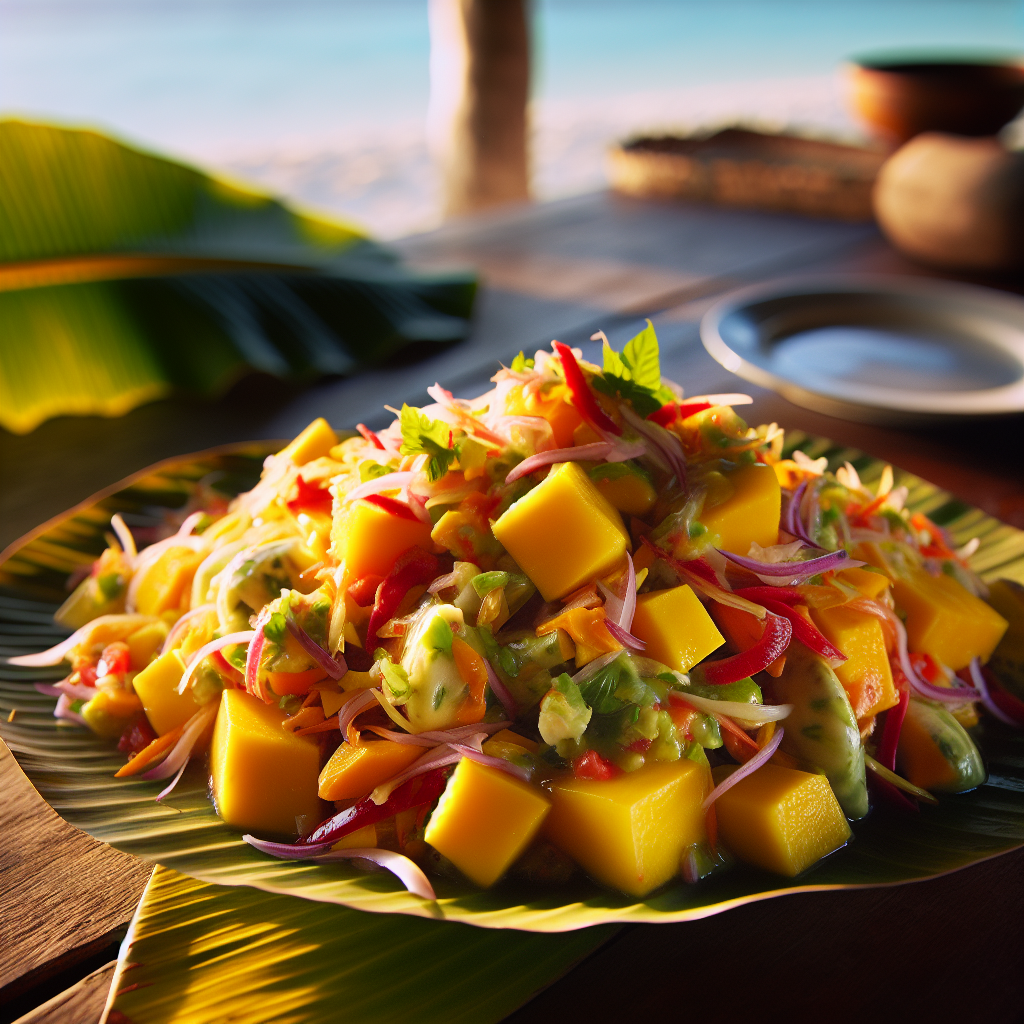 Fiji: Fijian Mango Salad. 300mm Foto