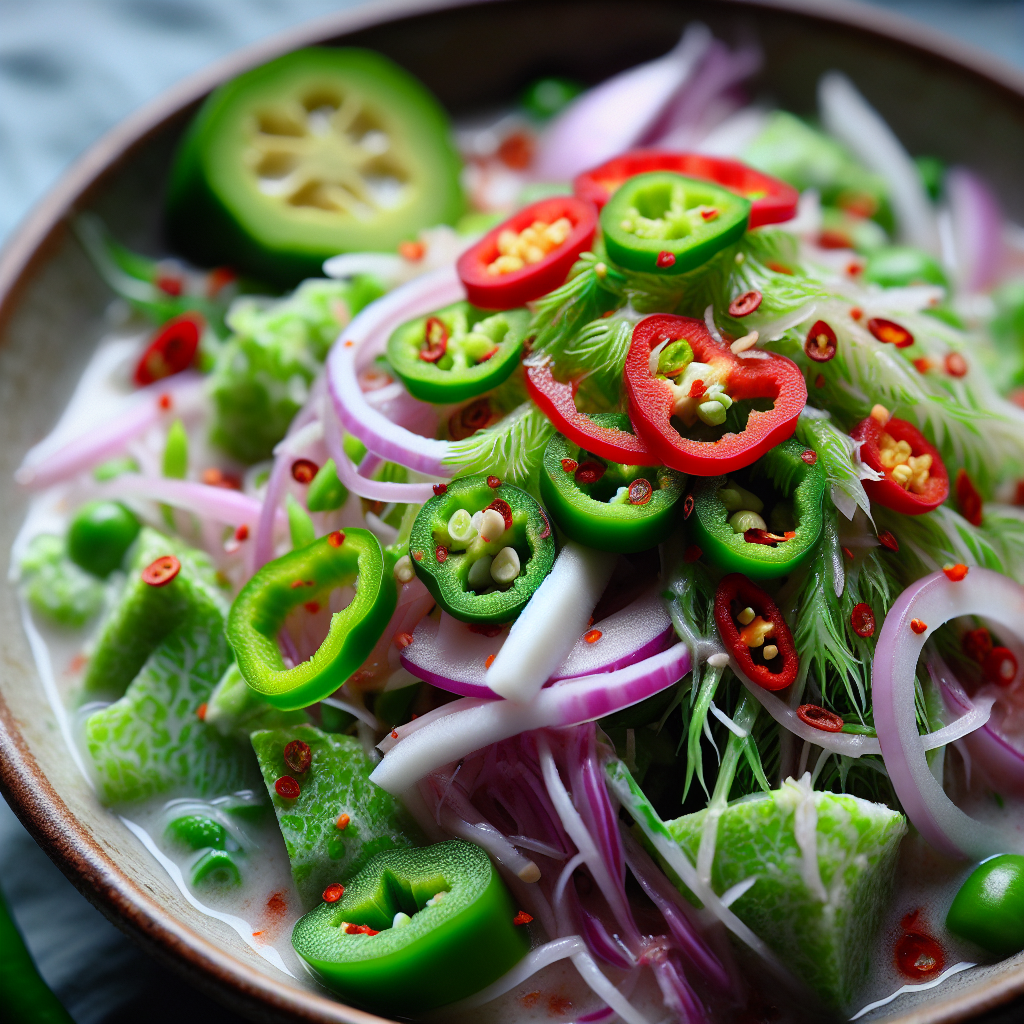 Fiji: Fijian Ota Salad. 300mm Foto