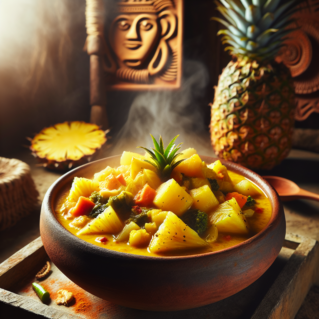 Fiji: Fijian Pineapple Curry. 300mm Foto