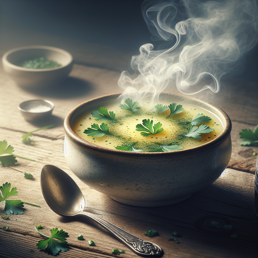 Frankreich: Chervil Soup. 300mm Foto