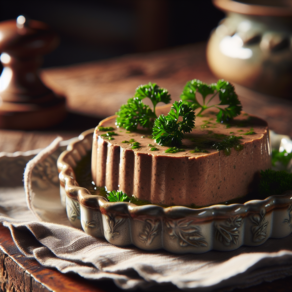 Frankreich: Pâté de Foie Gras. 300mm Foto