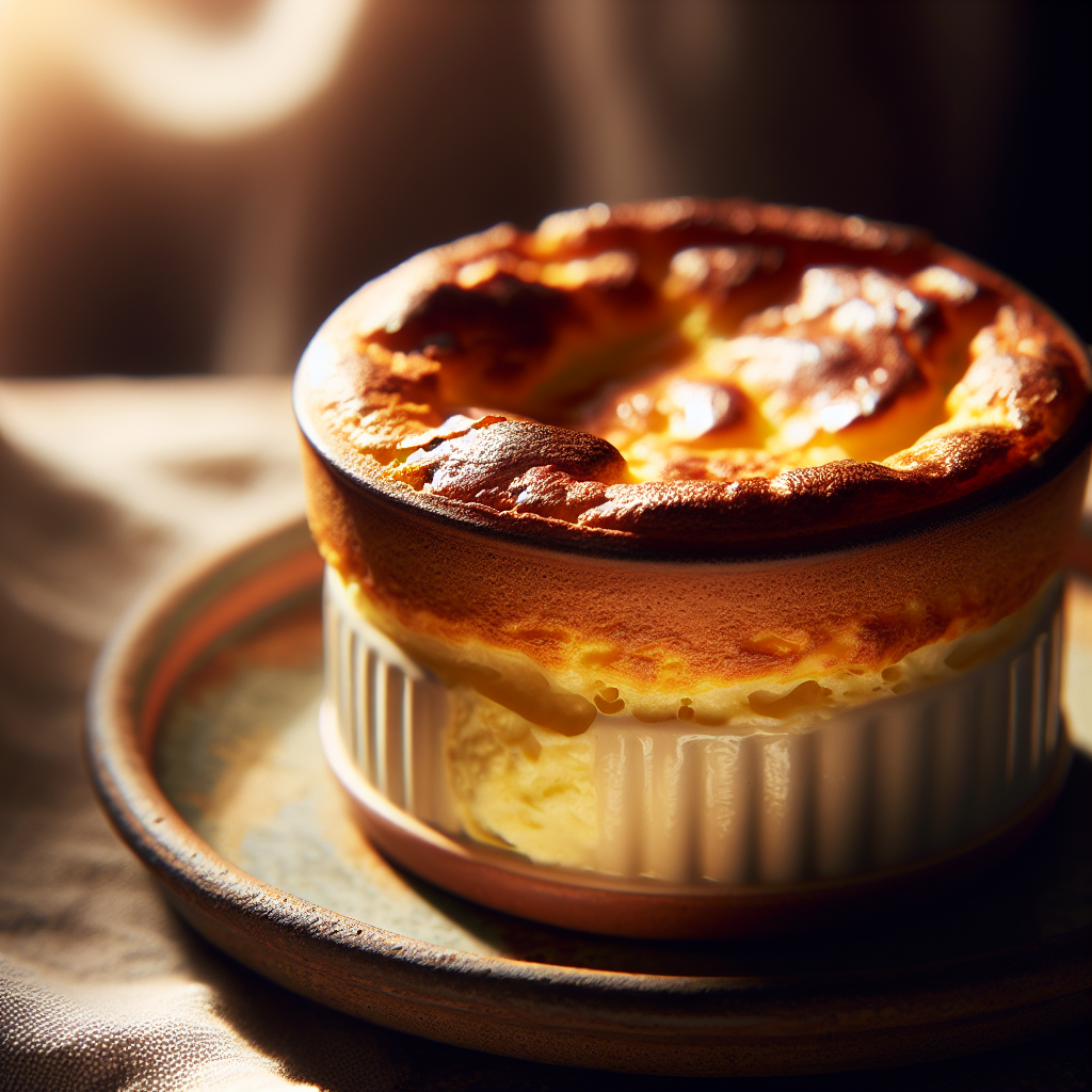 Frankreich: Soufflé au Fromage. 300mm Foto