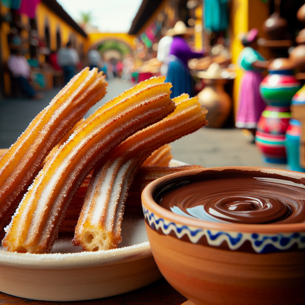 Mexiko: Churros con Chocolate. 300mm Foto