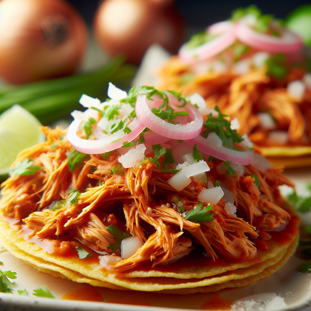 Mexiko: Tostadas de Tinga. 300mm Foto