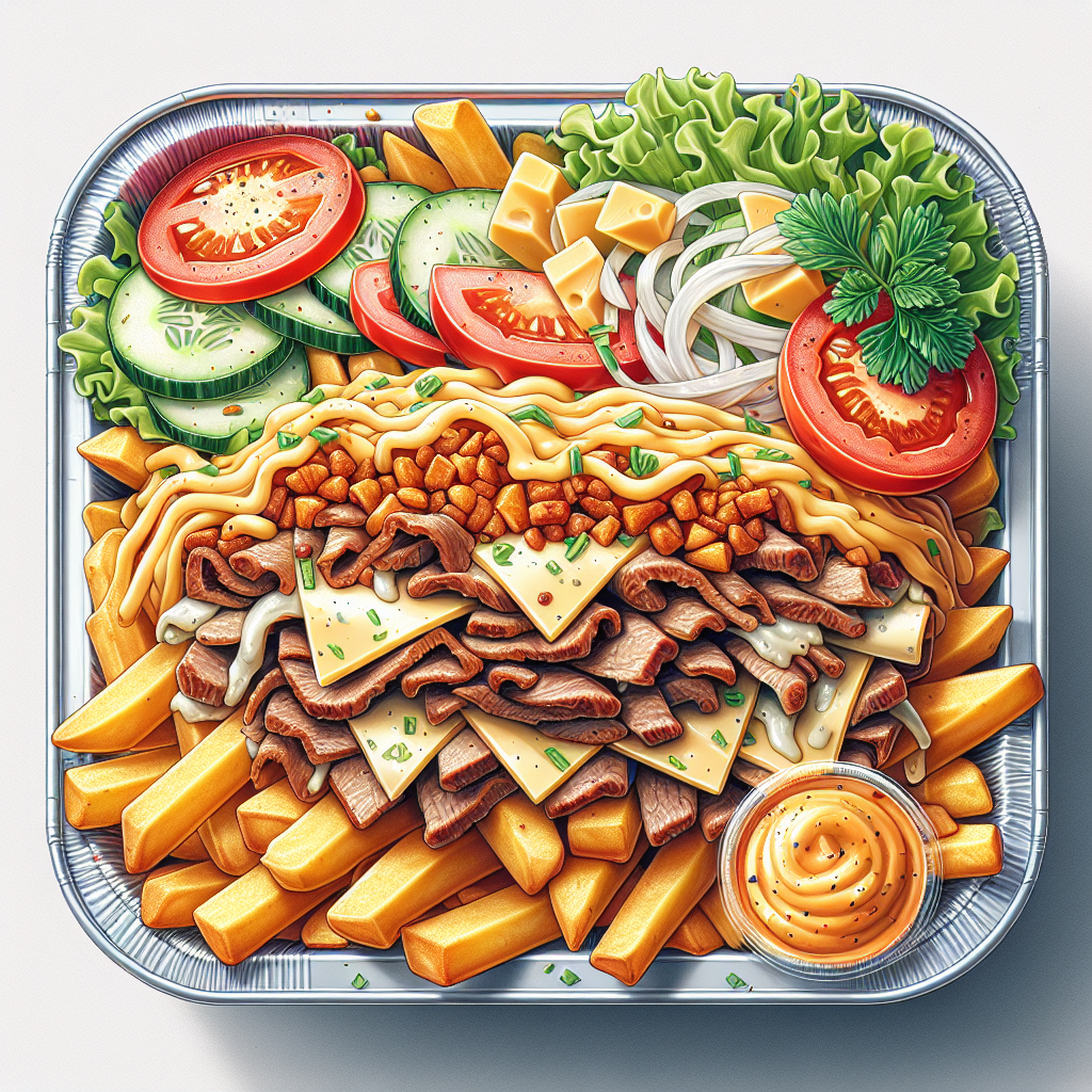 Niederlande: Kapsalon (Rezept). 300mm Foto