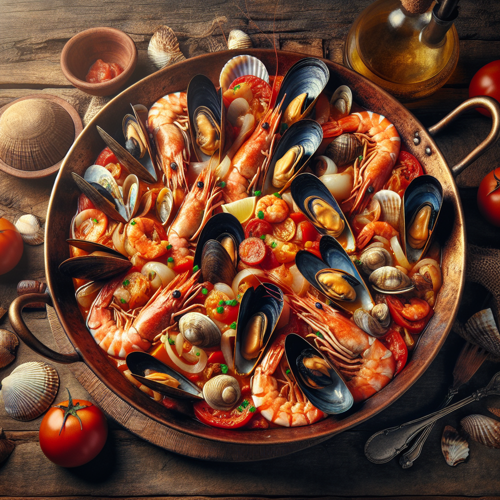 Portugal: Cataplana de Marisco (Rezept). 300mm Foto