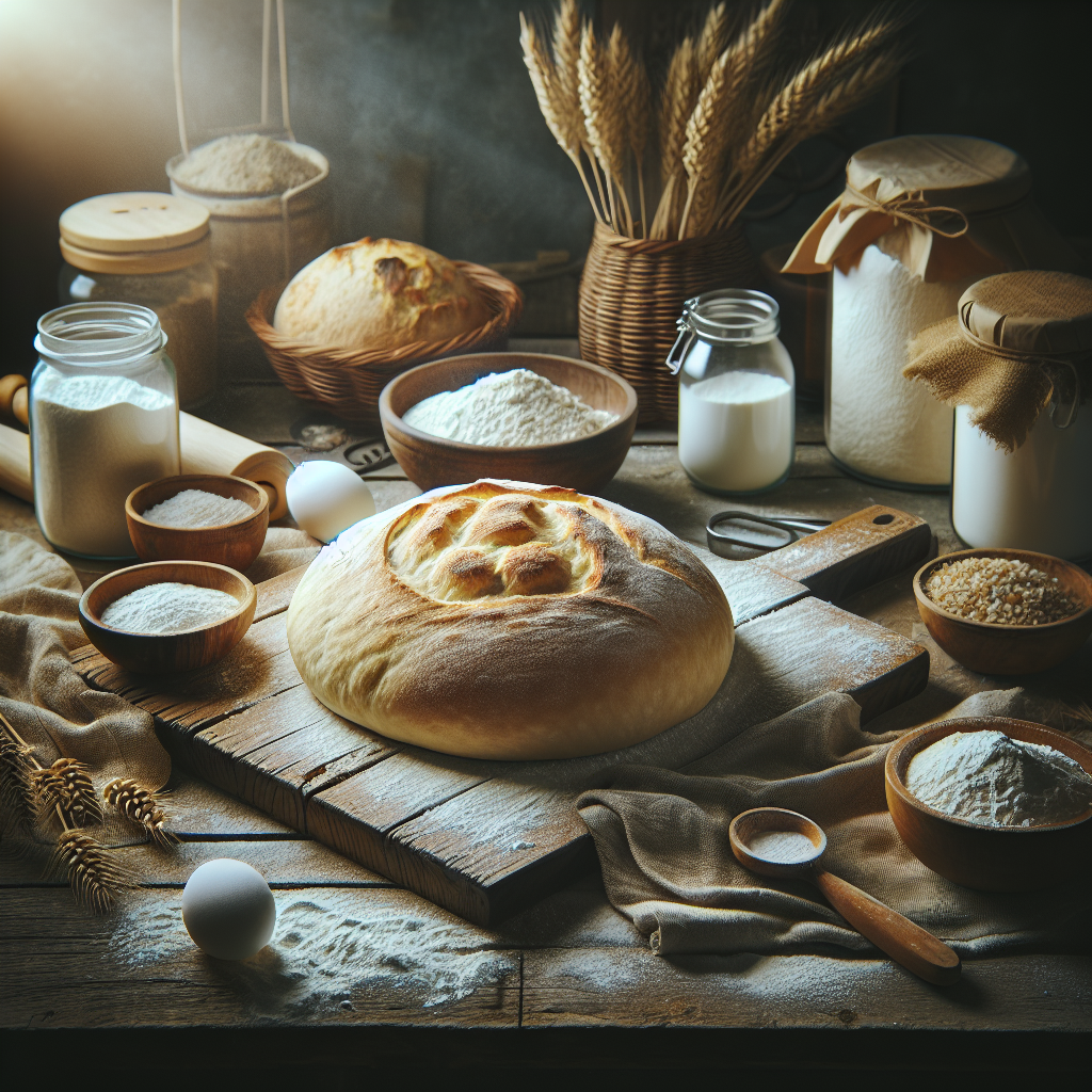 Portugal: Pão Alentejano (Rezept). 300mm Foto