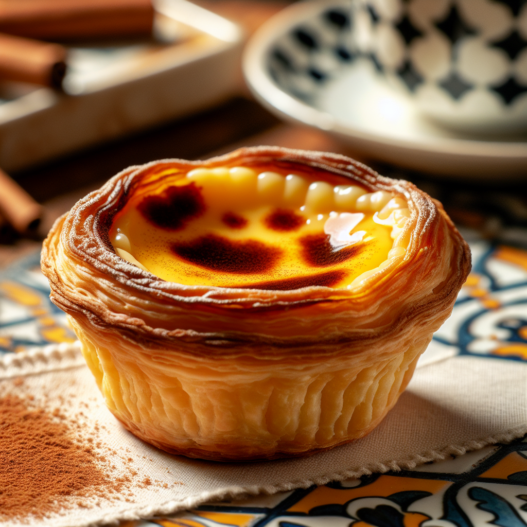 Portugal: Pastéis de Nata (Rezept). 300mm Foto