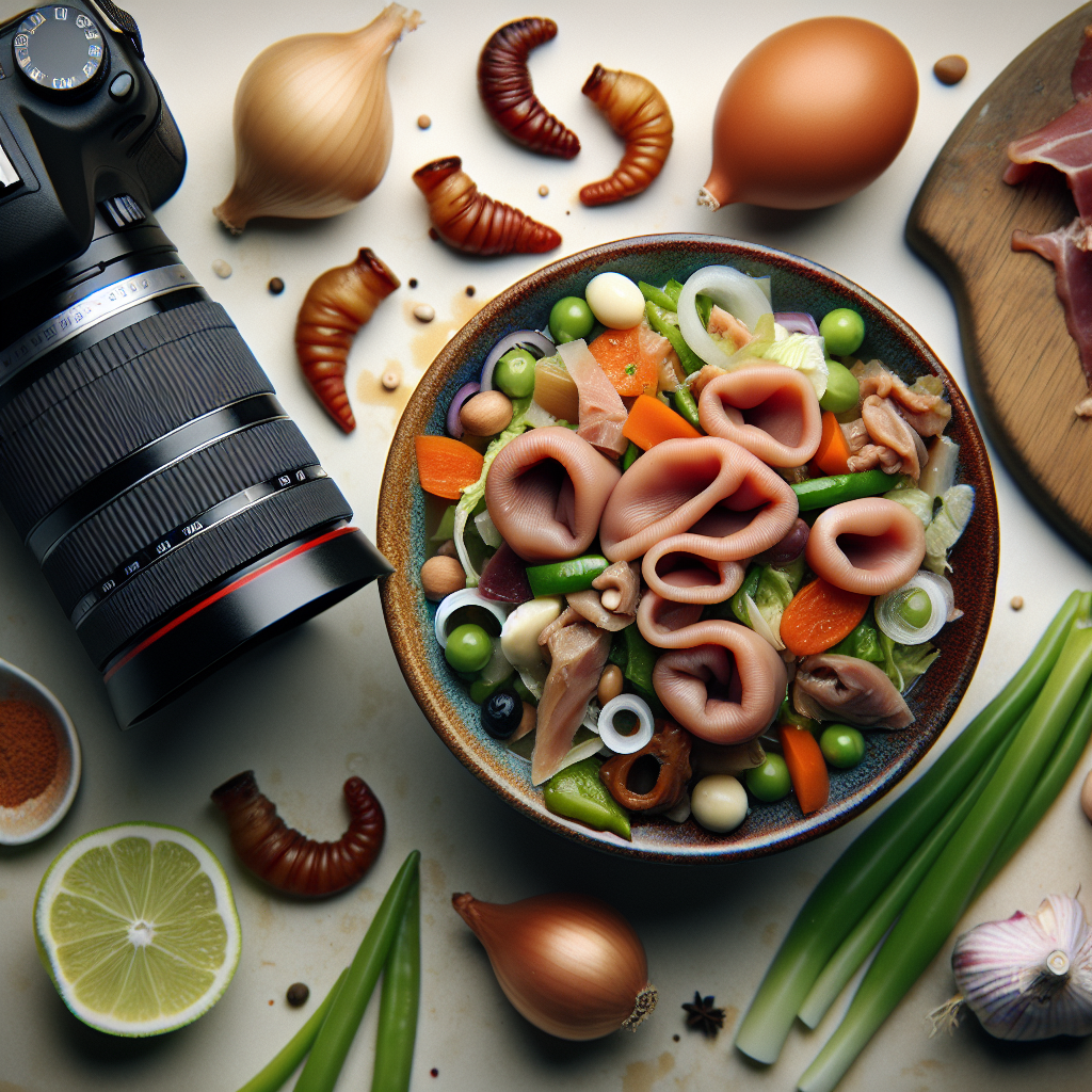 Portugal: Salada de Orelha de Porco (Rezept). 300mm Foto