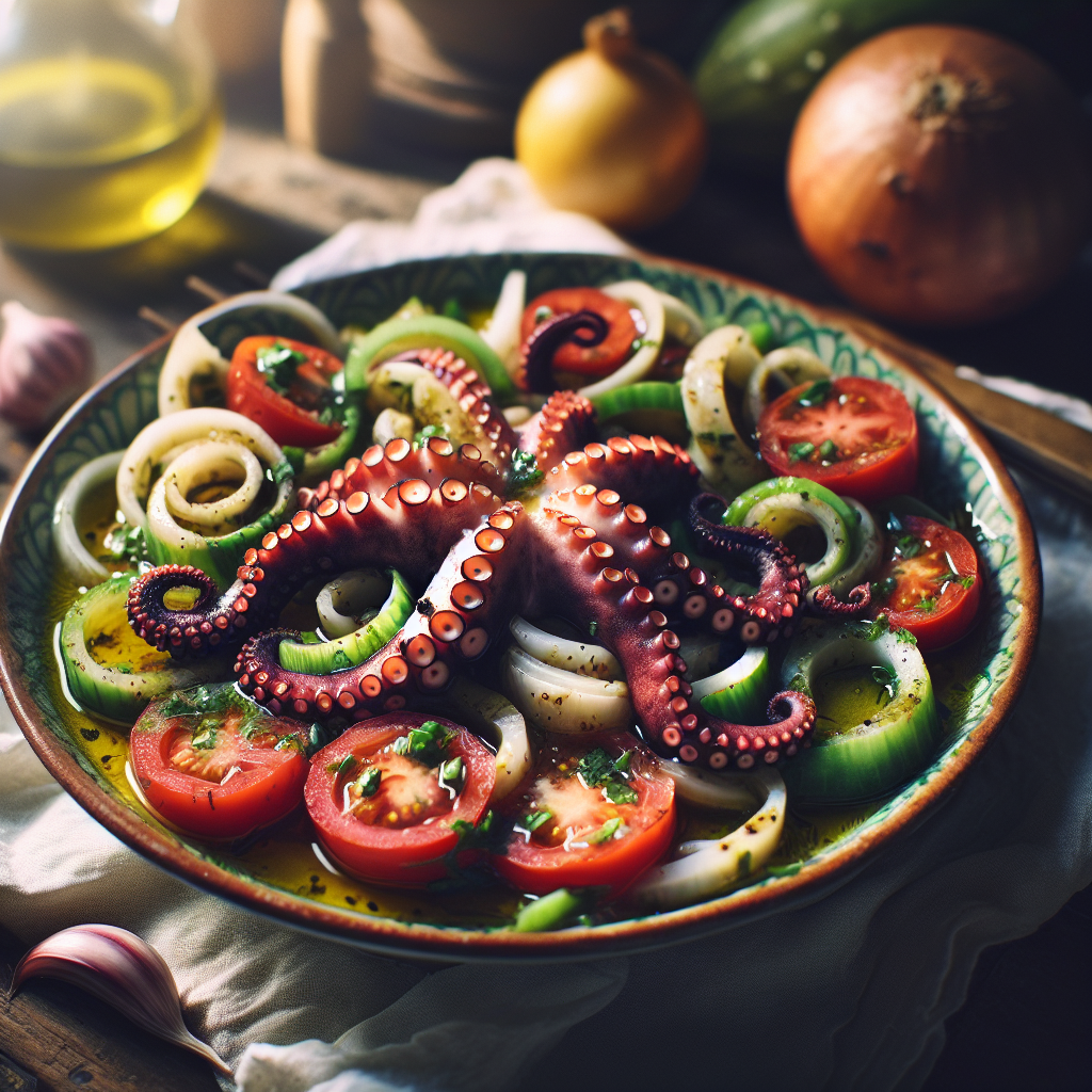 Portugal: Salada de Polvo (Rezept). 300mm Foto