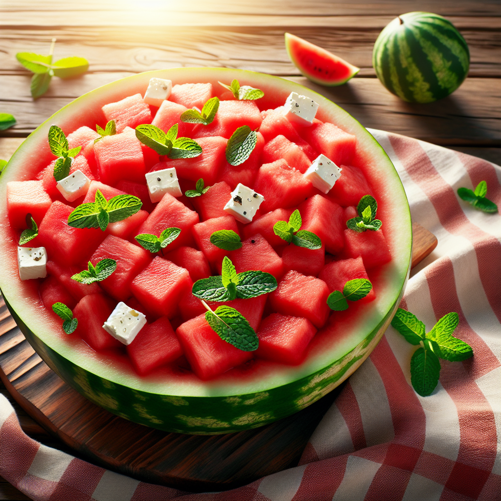 Watermelon Salad. 