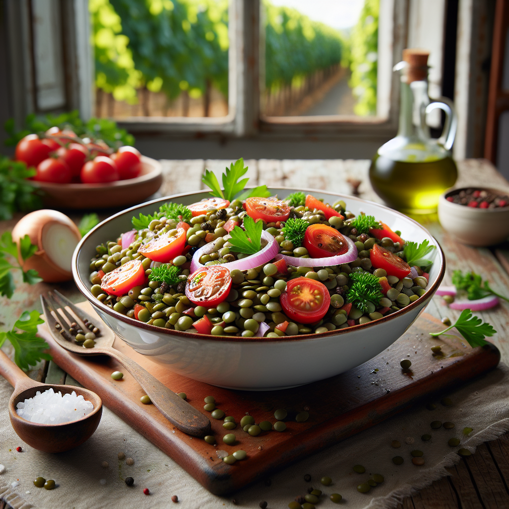 Salade de lentilles.