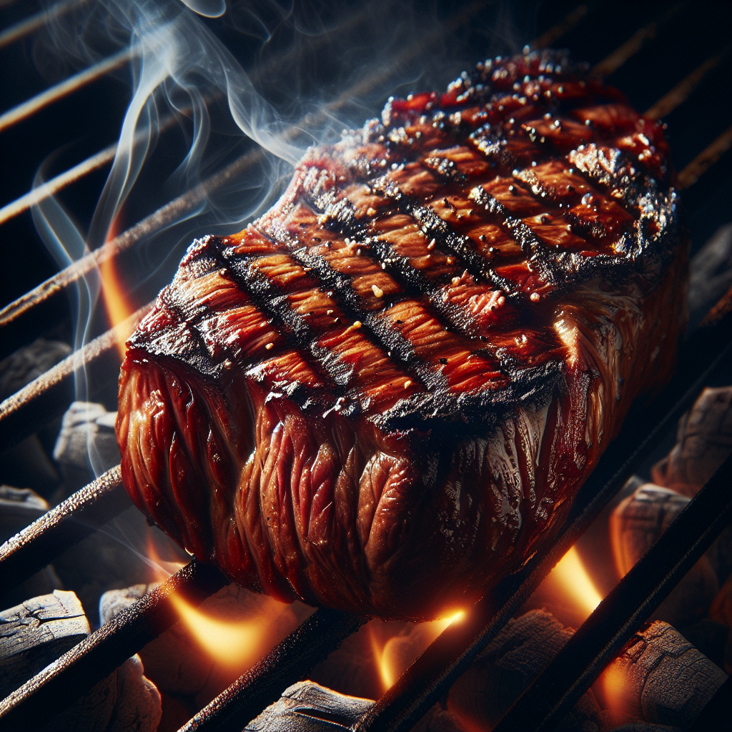 Viande grillée.