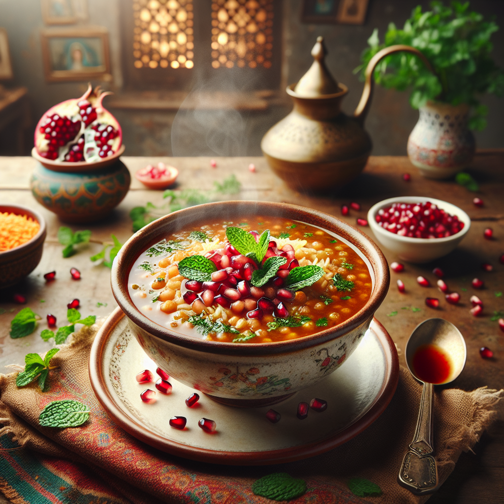 Nationalgericht Iran: #Aash-e Anar# (Rezept)