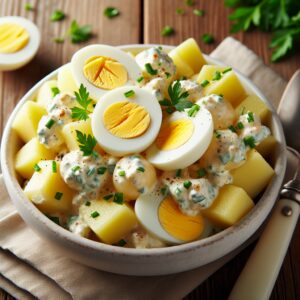 Nationalgericht Lettland: #Kartupeļu salāti ar olu# (Rezept)