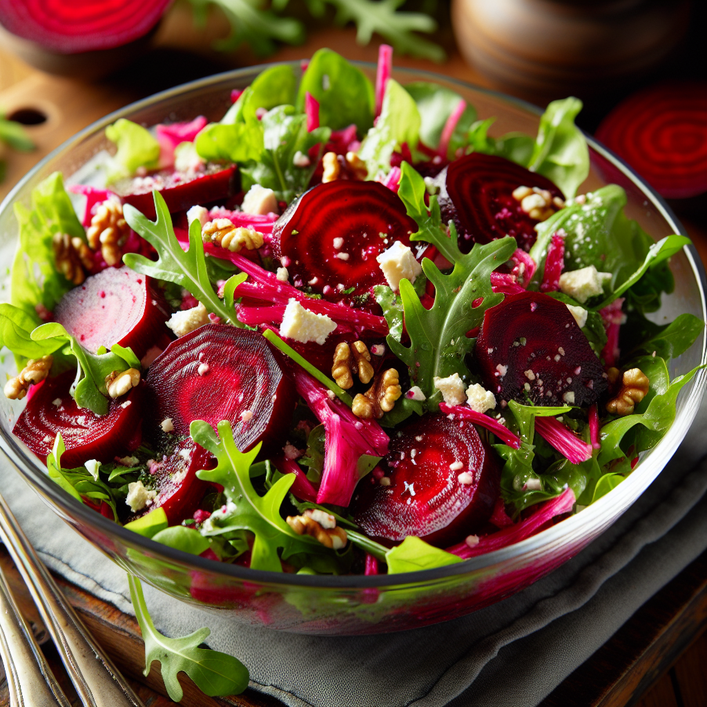 Salade de betteraves rouges.