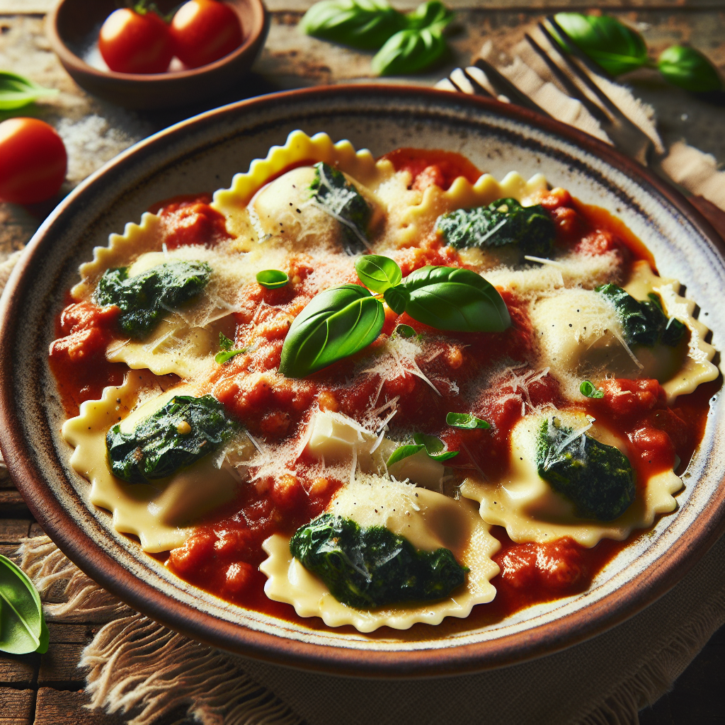 Ravioli di Ricotta e Spinaci.