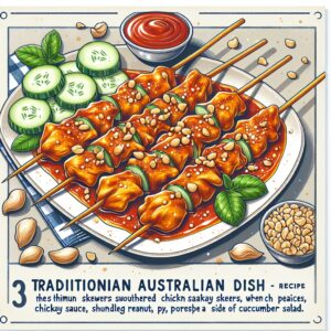 Nationalgericht Australien: Chicken Satay Skewers (Rezept)