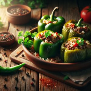 Nationalgericht Bahrain: #Stuffed Bell Peppers# (Rezept)