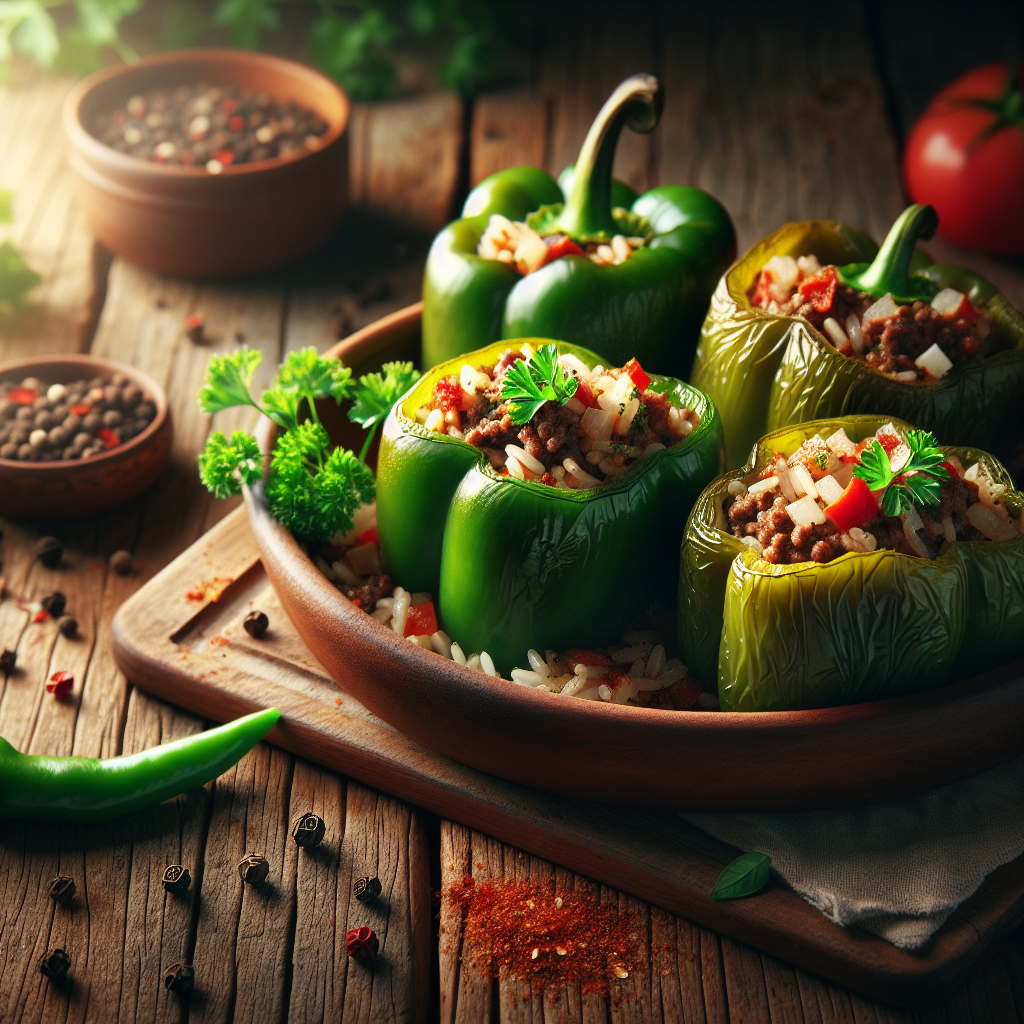 Nationalgericht Bahrain: Stuffed Bell Peppers (Rezept)