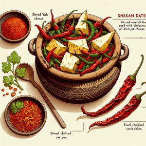 Nationalgericht Bhutan: #Shakam Datshi# (Rezept)