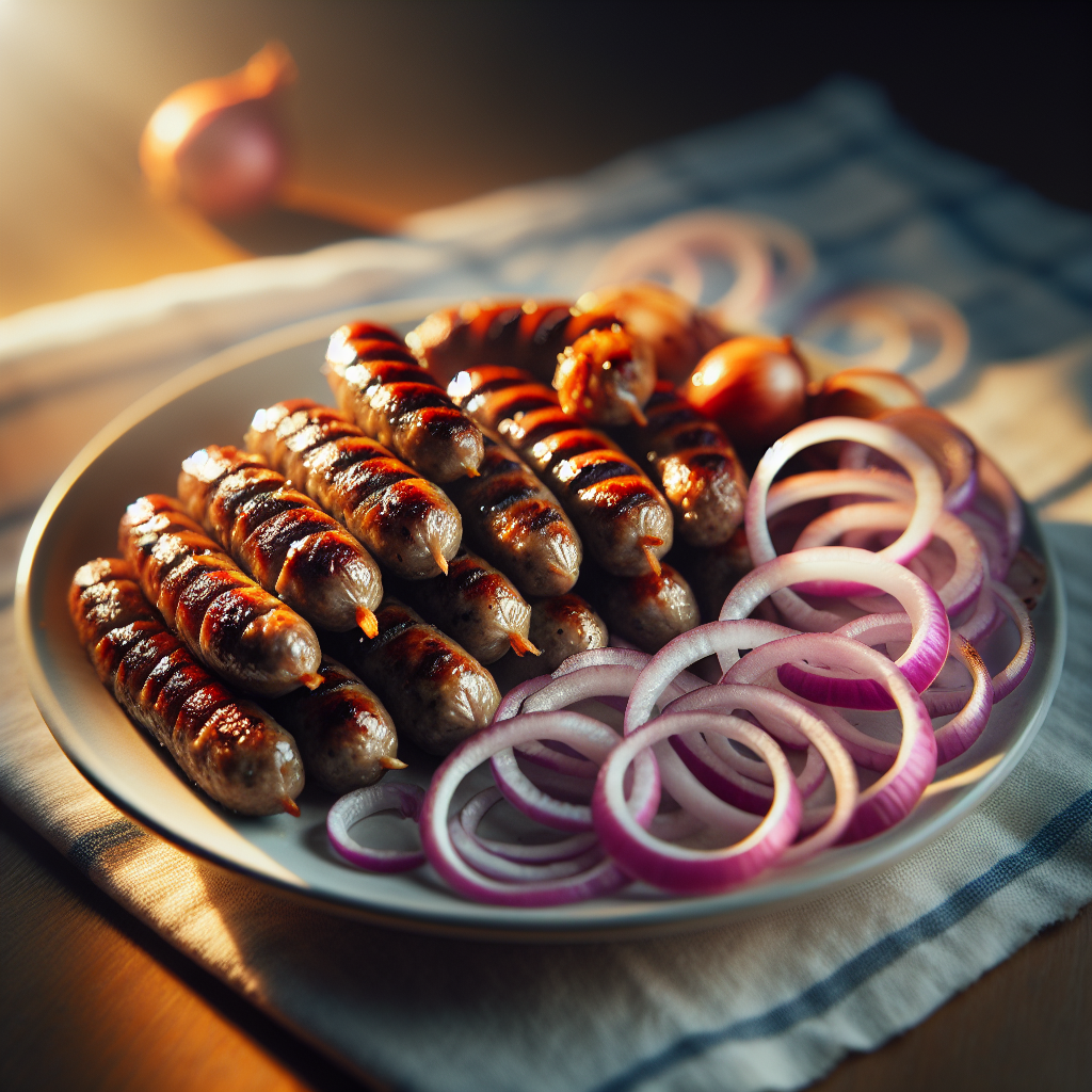 Nationalgericht Bosnien: Čevapi s lukom (Rezept)