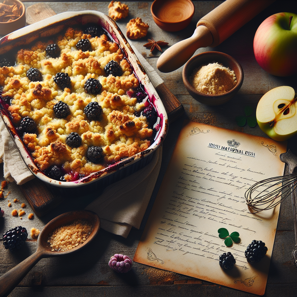 Nationalgericht Irland: Apple and Blackberry Crumble (Rezept)