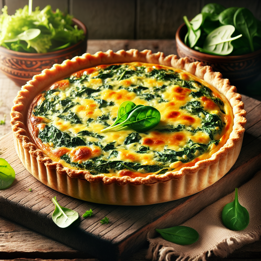 Nationalgericht Irland: Spinach and Cheese Quiche (Rezept)