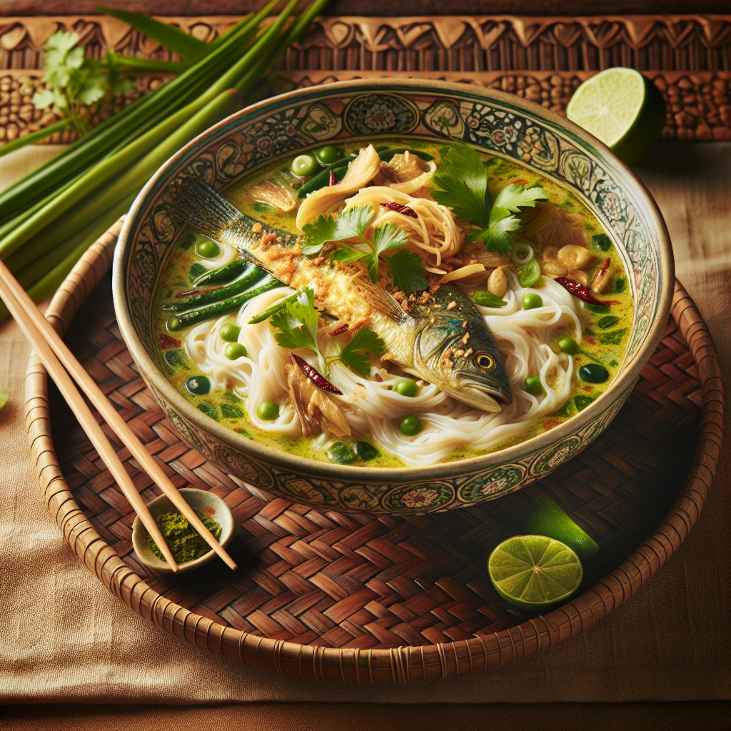 Nationalgericht Kambodscha: #Num Banh Chok Kroeung# (Rezept)