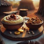 Nationalgericht Malawi: Nsima with groundnut stew (Rezept)