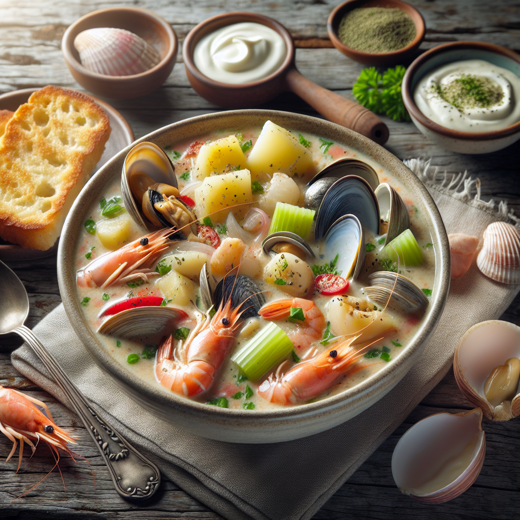 Nationalgericht Neuseeland: Creamy Seafood Chowder (Rezept)