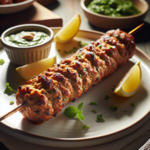 Nationalgericht Pakistan: #Chicken Seekh Kebab# (Rezept)