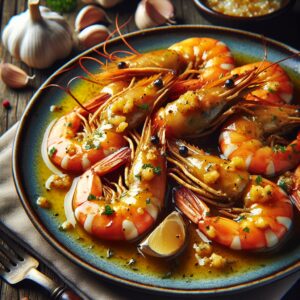 Nationalgericht Seychellen: #Garlic Butter Prawns# (Rezept) (Rezept)