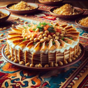 Nationalgericht Syrien: #Fatteh al-laban# (Rezept)