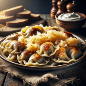 Nationalgericht Ukraine: #Varenyky mit Sauerkraut# (Rezept)