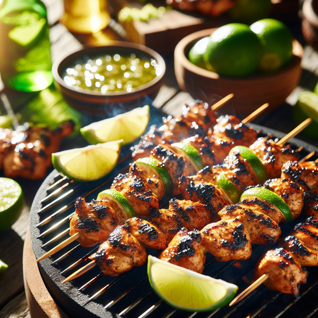 Nationalgericht Fiji: #Lime Grilled Chicken Skewers# (Rezept)