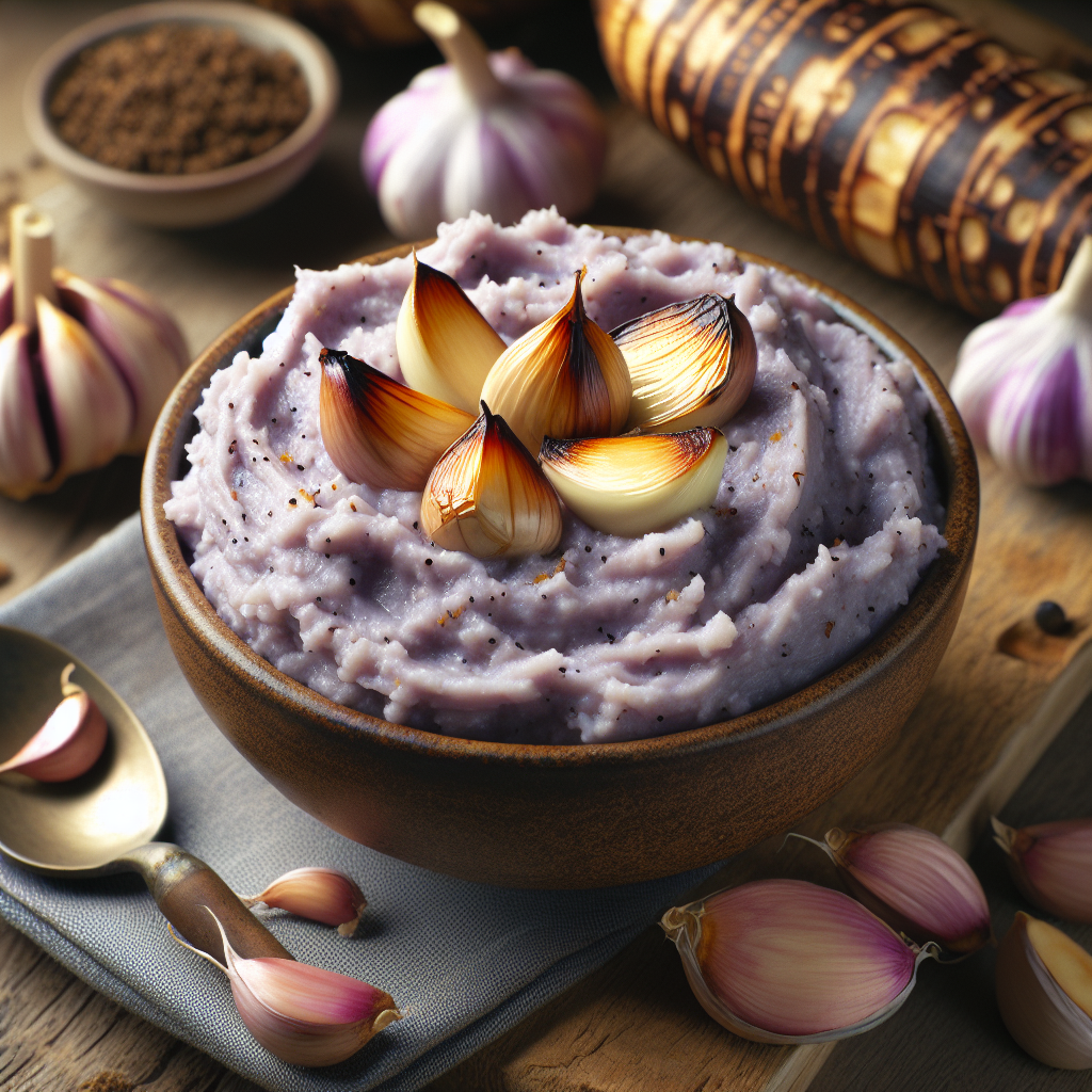 Nationalgericht Fiji: #Roasted Garlic and Taro Mash# (Rezept)