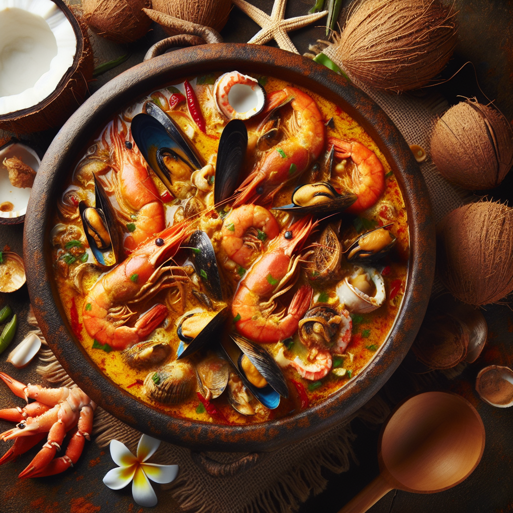 Nationalgericht Fiji: #Seafood Coconut Stew# (Rezept)