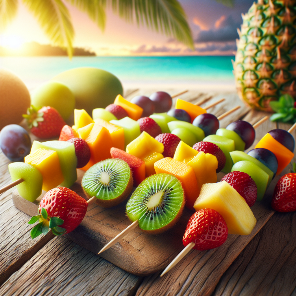 Nationalgericht Fiji: #Tropical Fruit Kebabs# (Rezept)