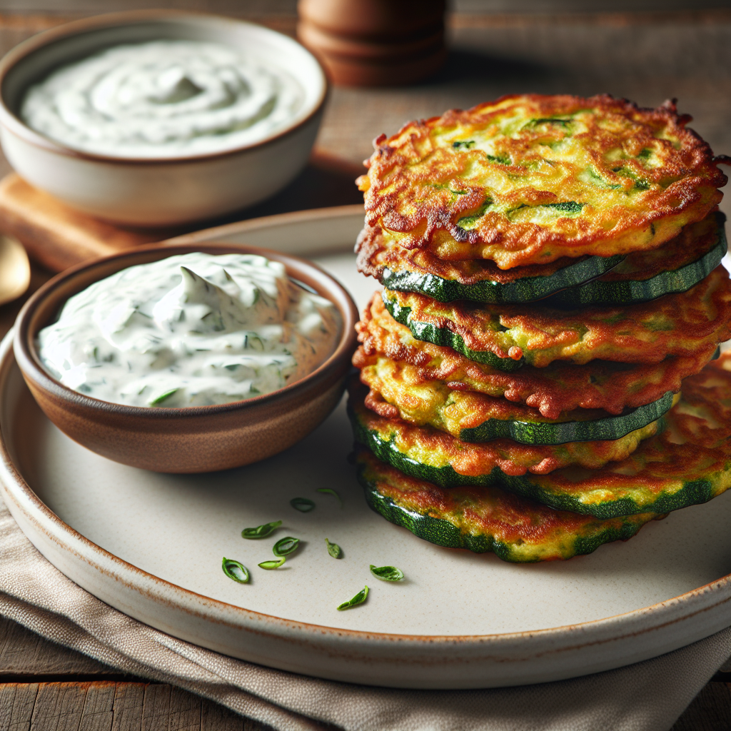 Nationalgericht Fiji: #Zucchini Fritters with Herb Dip# (Rezept)