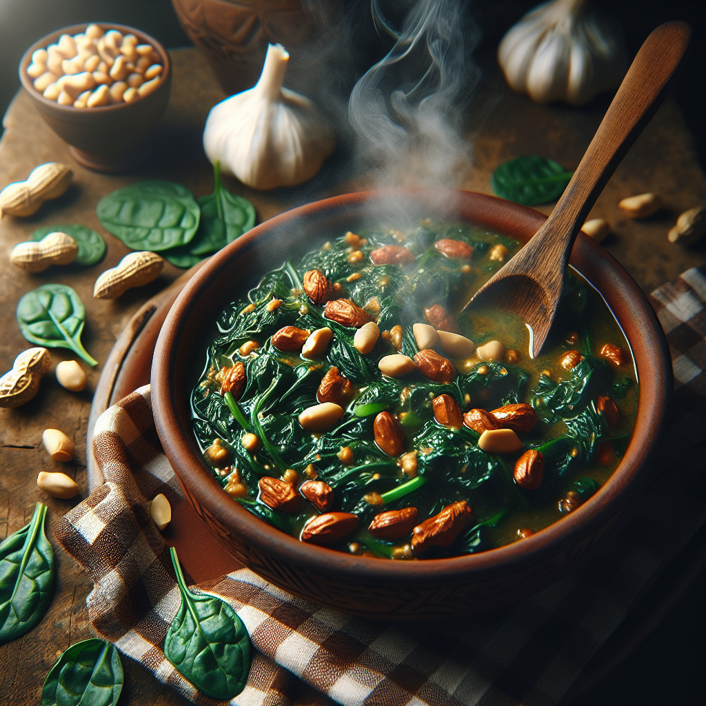 Nationalgericht Gambia: #Spinach and Peanut Stew# (Rezept)