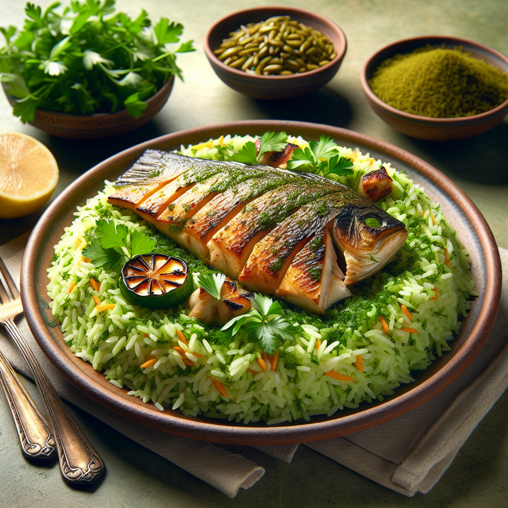 Nationalgericht Iran: #Sabzi Polo Ba Mahi# (Rezept)