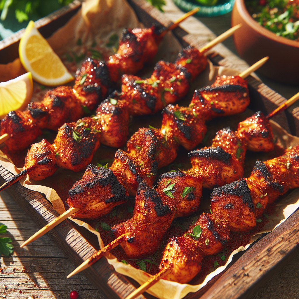 Nationalgericht Israel: #Sumac Chicken Skewers# (Rezept)