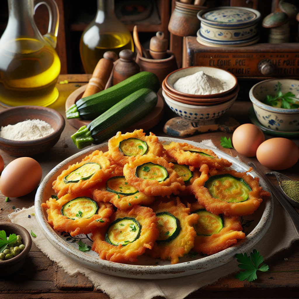 Nationalgericht Italien: #Frittura di Zucchine# (Rezept)